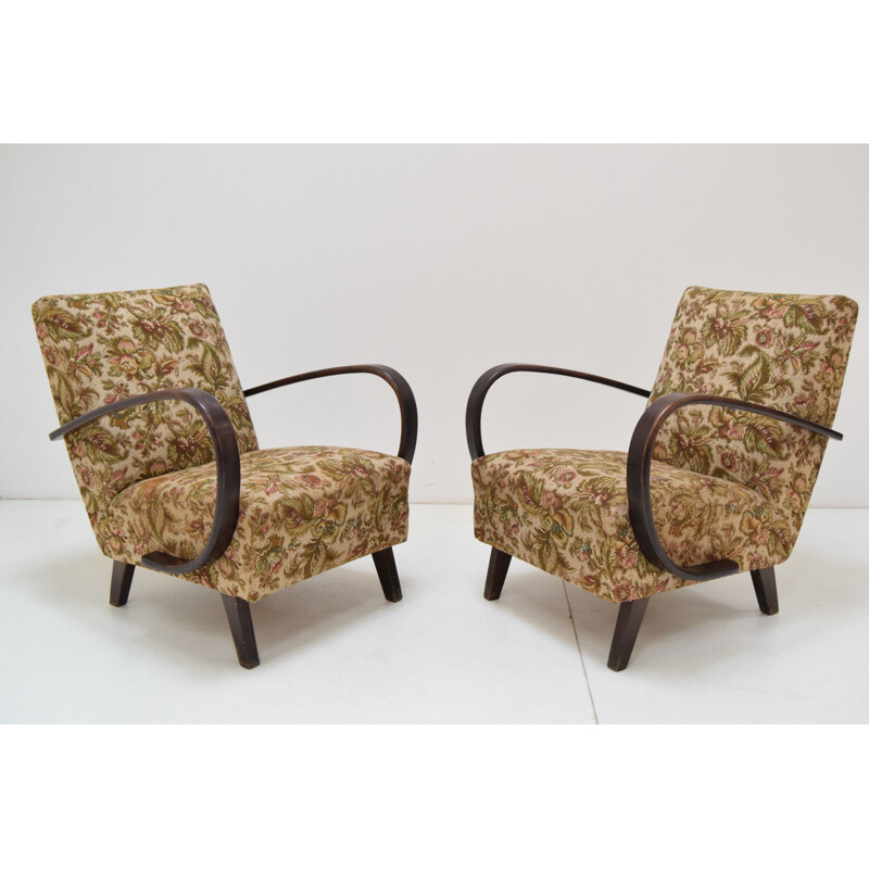 Paire de fauteuils vintage par Jindrich Halabala, 1950