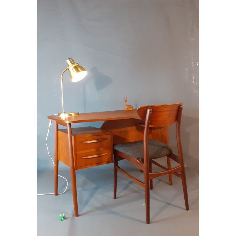 Bureau vintage en Teck par Gunner Nielsen pour Tibergaard, Danemark 1960