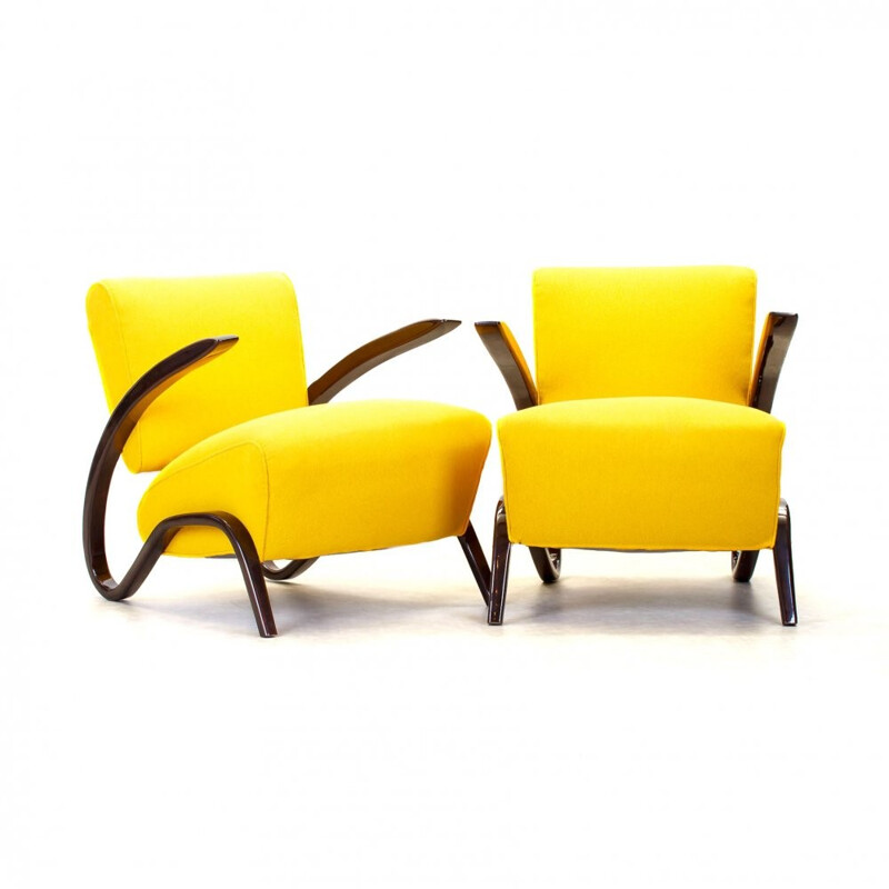 H-275 yellow armchair, Jindrich HALABALA - 1930s