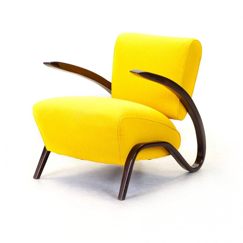 H-275 yellow armchair, Jindrich HALABALA - 1930s