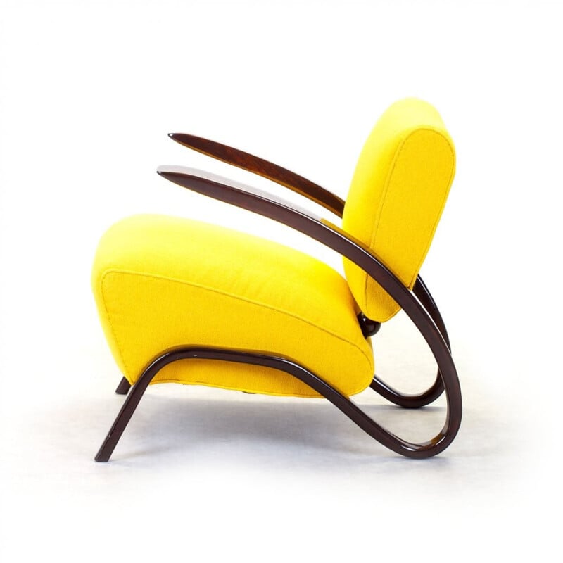 H-275 yellow armchair, Jindrich HALABALA - 1930s