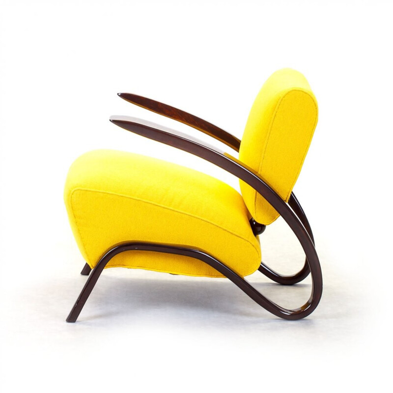 H-275 yellow armchair, Jindrich HALABALA - 1930s