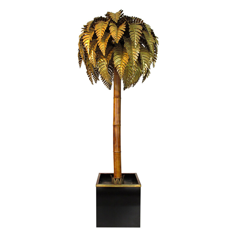 Vintage XXL palm tree floor lamp House Jansen 1960