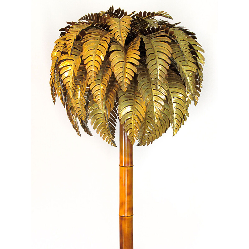 Vintage XXL palm tree floor lamp House Jansen 1960