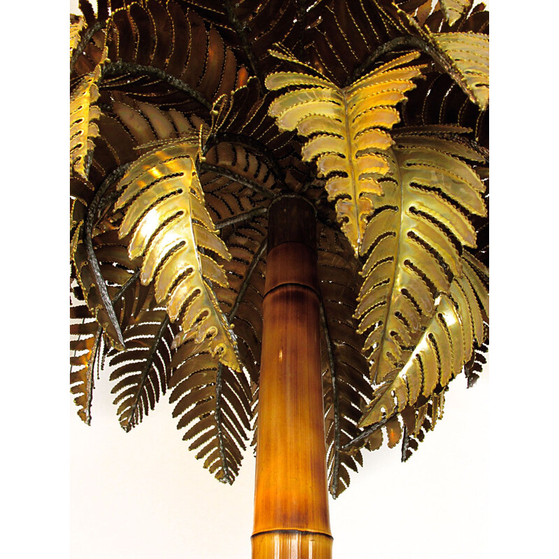 Vintage XXL palm tree floor lamp House Jansen 1960