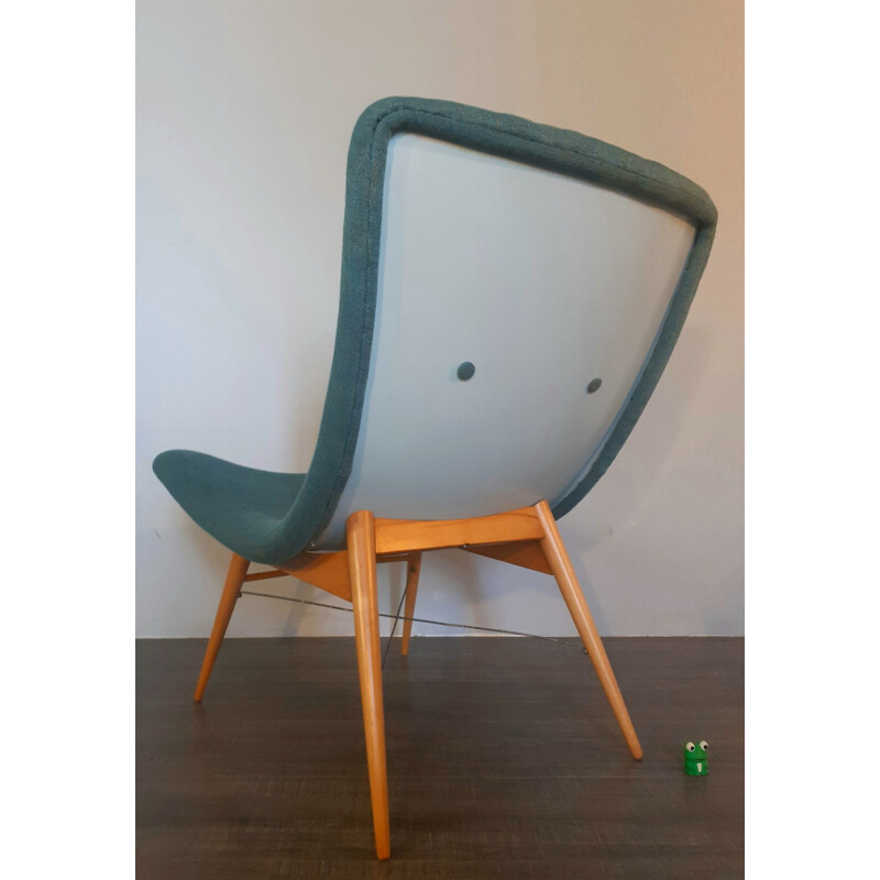 Vintage Navratil armchair by Česky Nabytek Czechoslovakian 1950