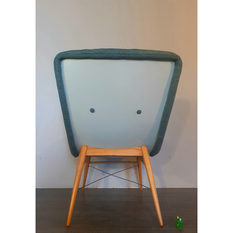 Vintage Navratil armchair by Česky Nabytek Czechoslovakian 1950