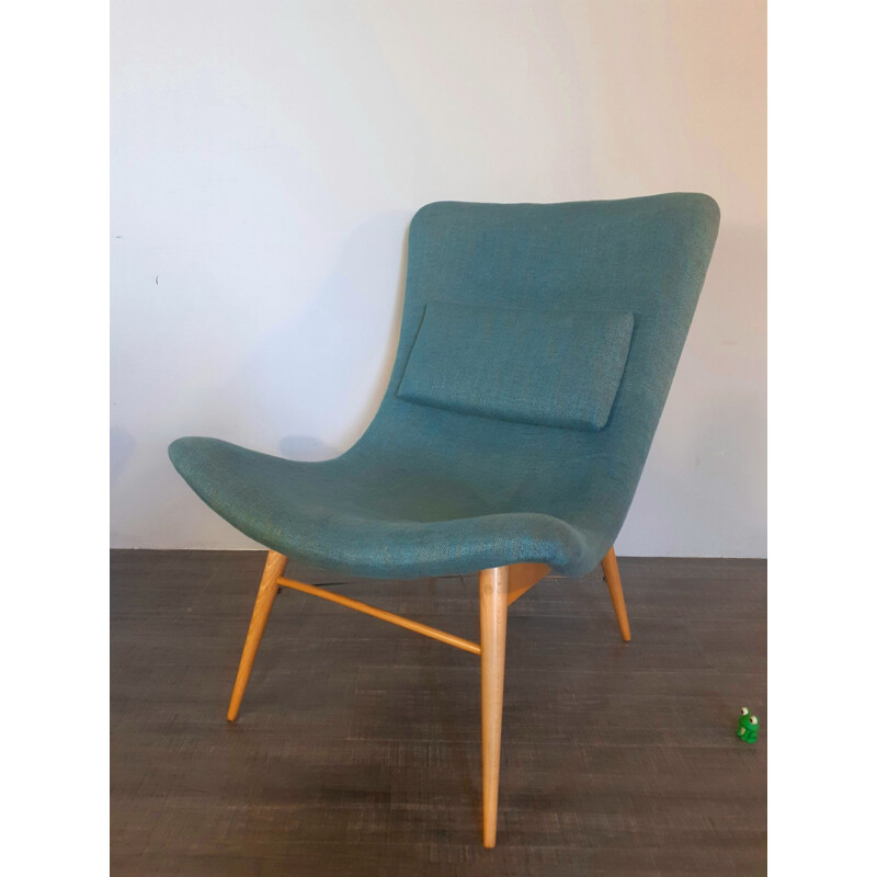 Fauteuil vintage Navratil par Česky Nabytek Tchécoslovaque 1950