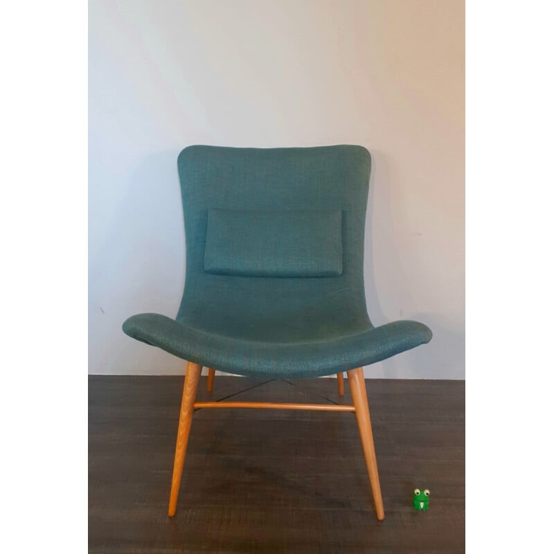 Vintage Navratil armchair by Česky Nabytek Czechoslovakian 1950