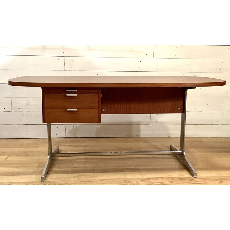 Vintage mahogany desk by George Nelson for Mobilier International, 1970