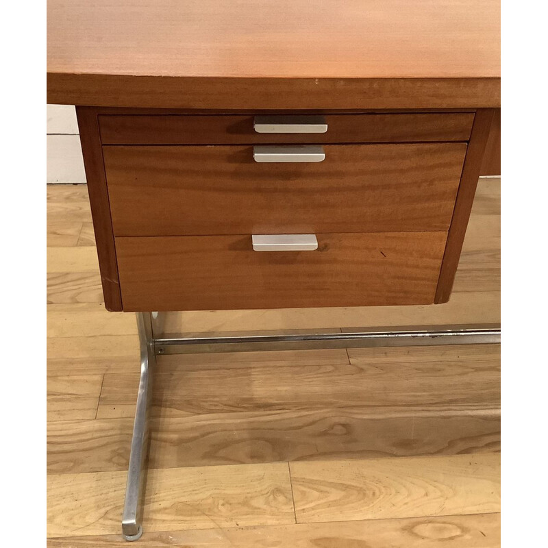 Vintage mahogany desk by George Nelson for Mobilier International, 1970