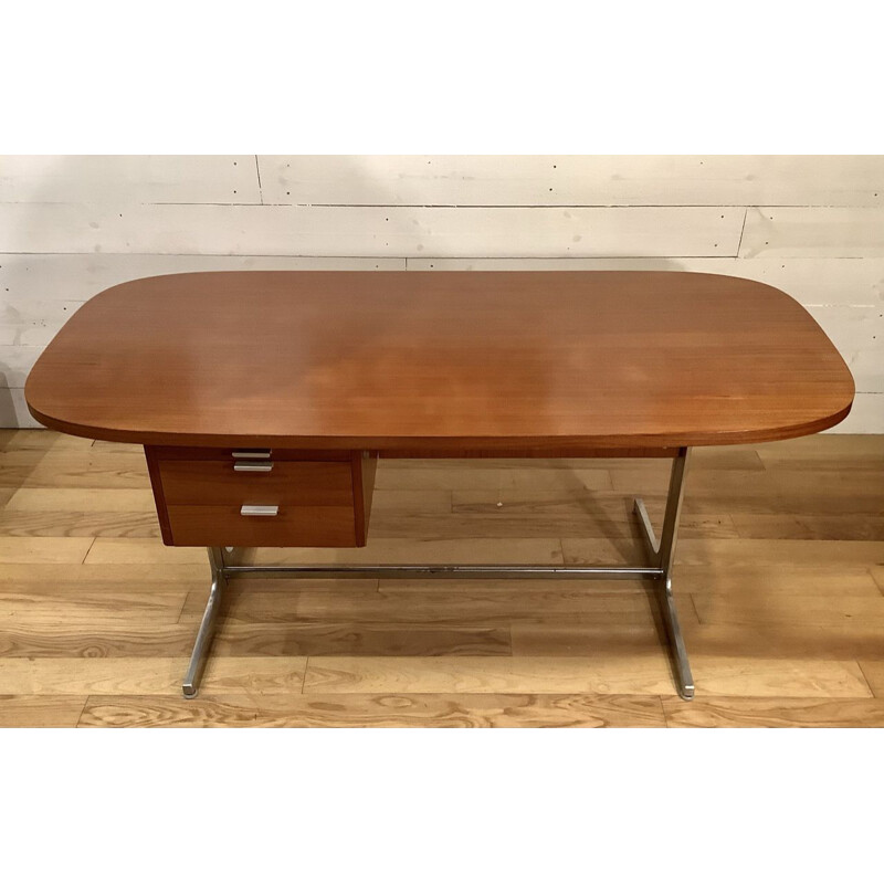 Vintage mahogany desk by George Nelson for Mobilier International, 1970