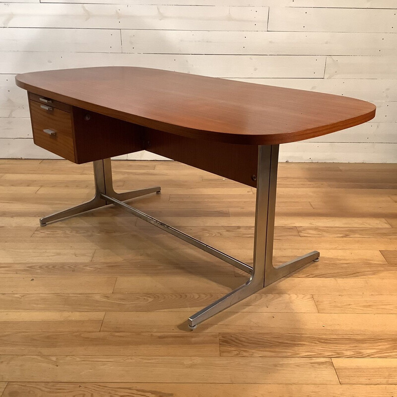 Vintage mahogany desk by George Nelson for Mobilier International, 1970