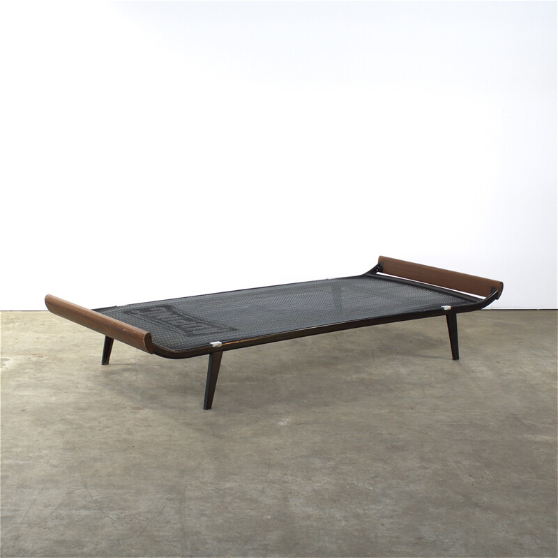 Auping "Cleopatra" daybed in teak and steel, Dick CORDEMEIJER - 1950s 