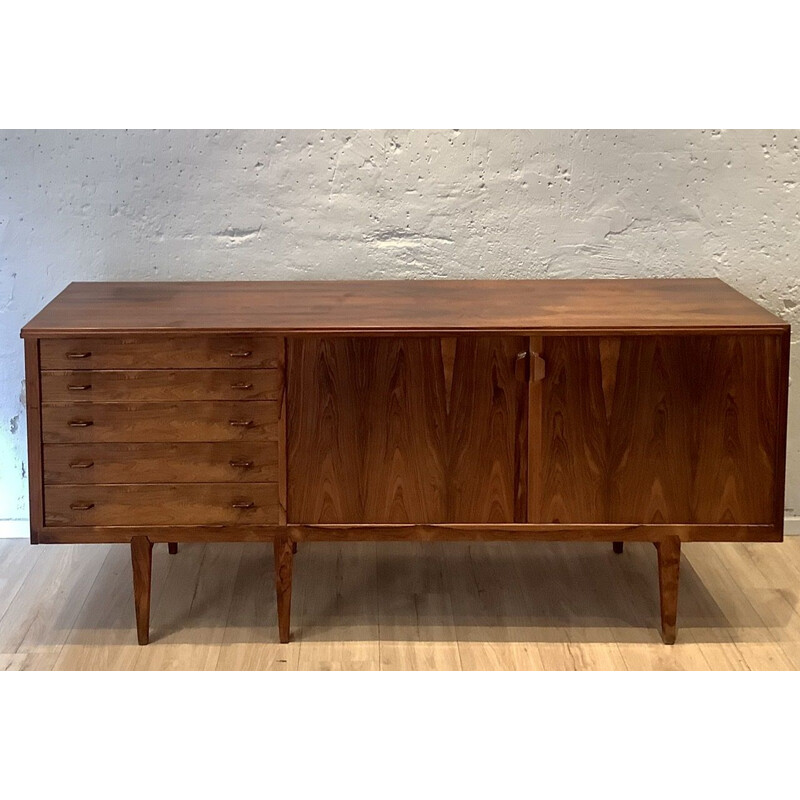 Vintage rosewood sideboard by H. Rosengren Hansen for Brande Mobelindustr, Denmark 1960