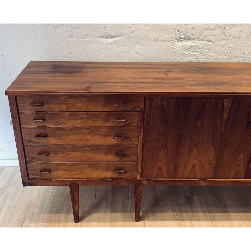 Vintage rosewood sideboard by H. Rosengren Hansen for Brande Mobelindustr, Denmark 1960