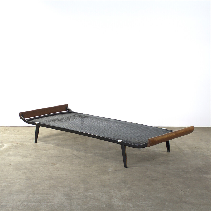 Auping "Cleopatra" daybed in teak and steel, Dick CORDEMEIJER - 1950s 