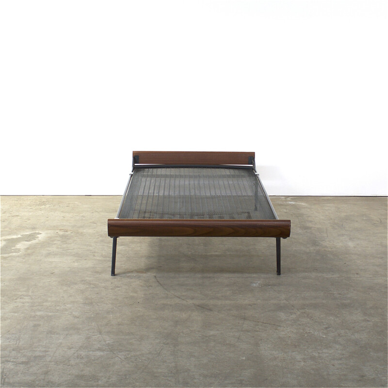 Auping "Cleopatra" daybed in teak and steel, Dick CORDEMEIJER - 1950s 