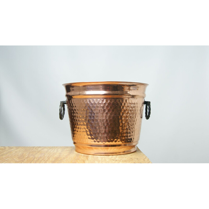 Vintage copper pot by L. Lecellier, França 1980