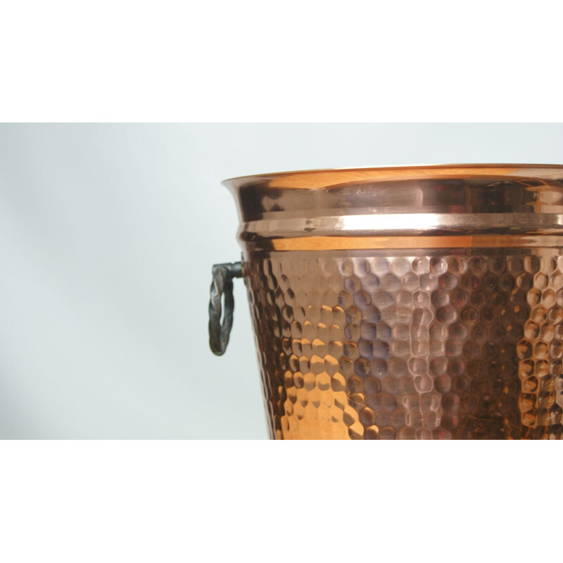 Vintage copper pot by L. Lecellier, França 1980