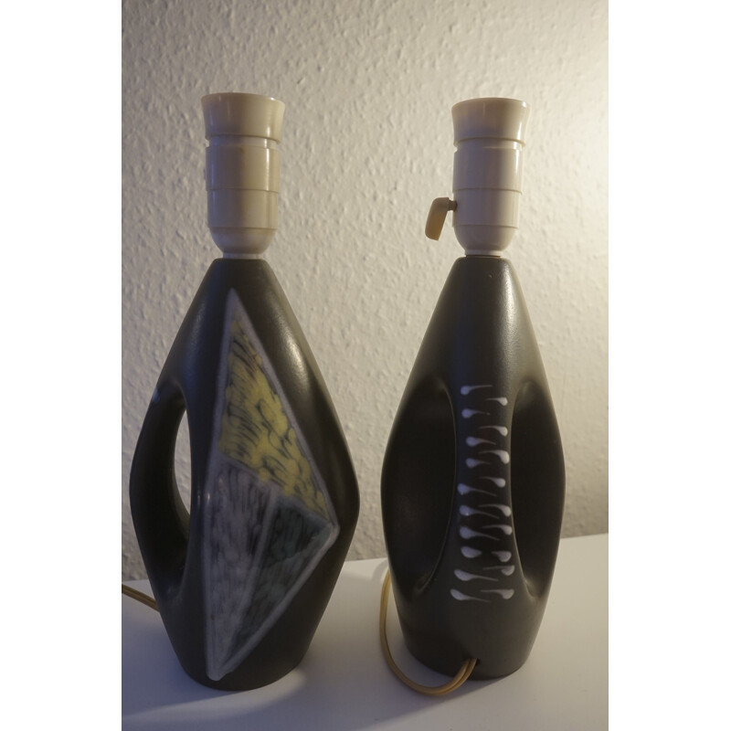 Pair of vintage Burgundia Table Lamps by Holm Sorensen for Soholm