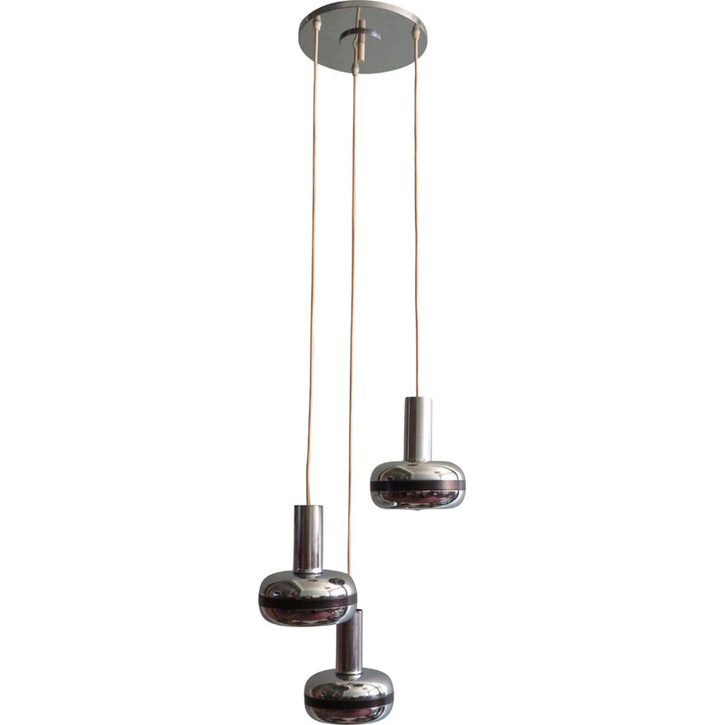 Vintage waterval hanger met chromen bollen, 1970