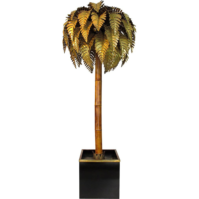 Vintage XXL palm tree floor lamp House Jansen 1960