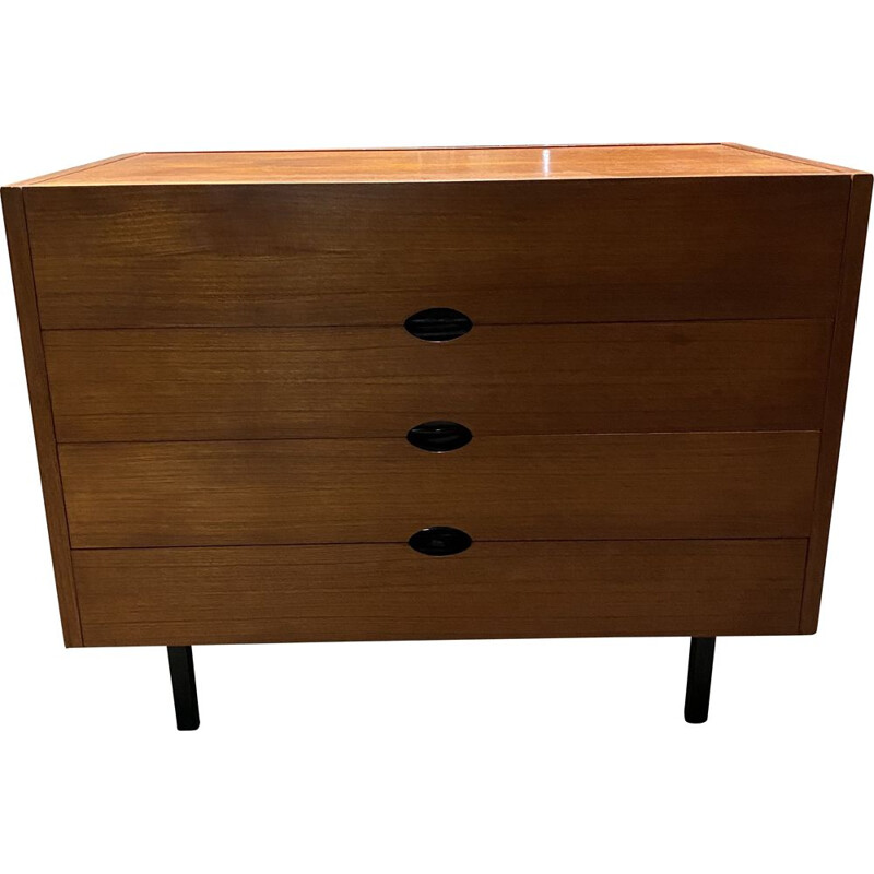 Vintage teak chest of drawers by Paul Geoffroy for Roche-Bobois