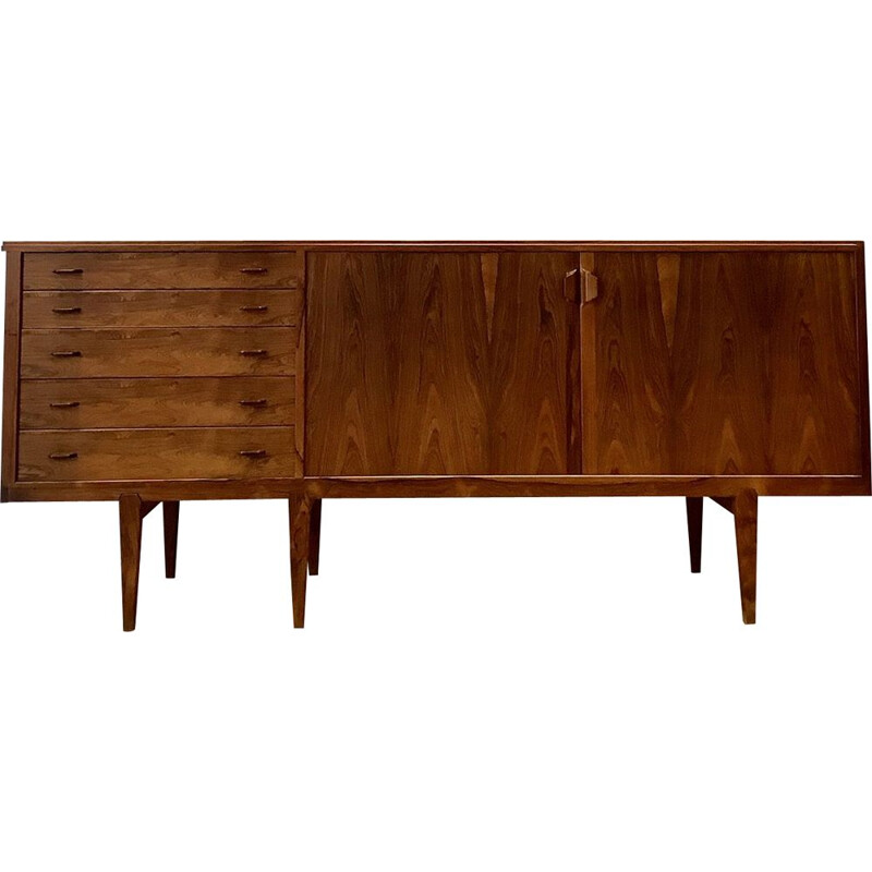 Vintage rosewood sideboard by H. Rosengren Hansen for Brande Mobelindustr, Denmark 1960