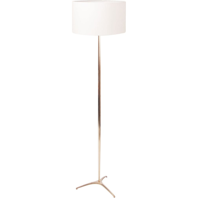 Vintage floor lamp on tripod base, Denmark 1960