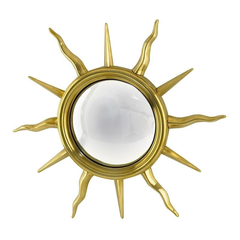 Fisheye mirror in brass - 1960s