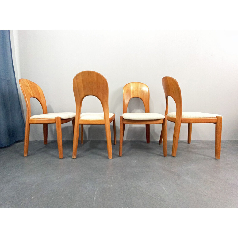 Set of 4 vintage Dining Chairs by Nils Koefoed for Koefoeds Hornslet, Denmark 1960s
