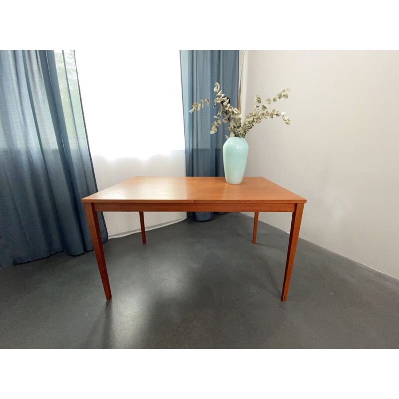 Vintage Extendable Teak Dining Table, Denmark 1960s