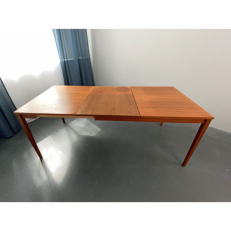 Vintage Extendable Teak Dining Table, Denmark 1960s