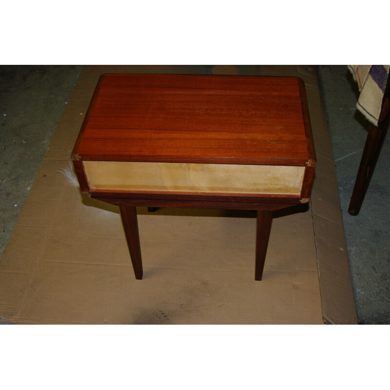 Vintage teak bedside table, Danish 1960s