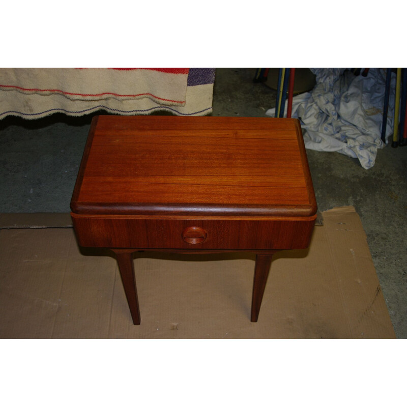 Vintage teak bedside table, Danish 1960s