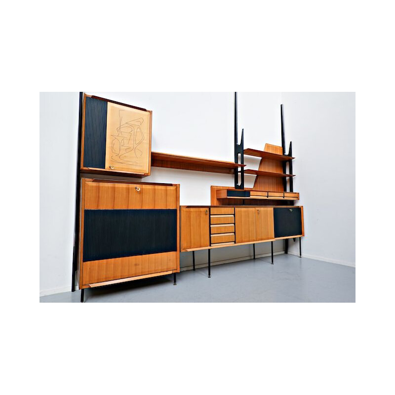 Vintage Wall Unit, Italian 1950s