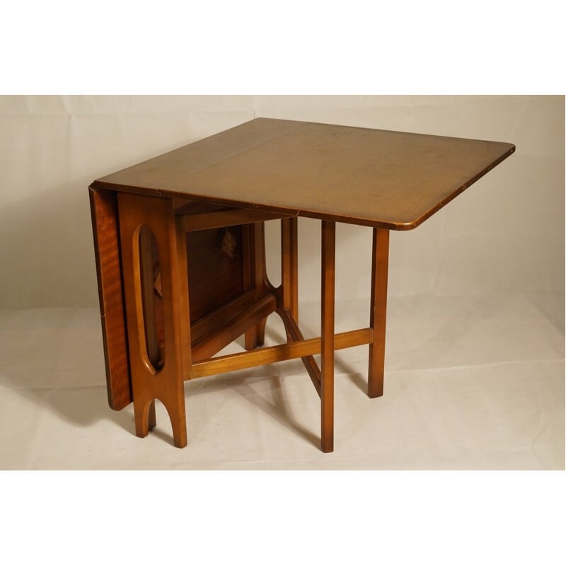 Scandinavian folding side table in teak - 1960s