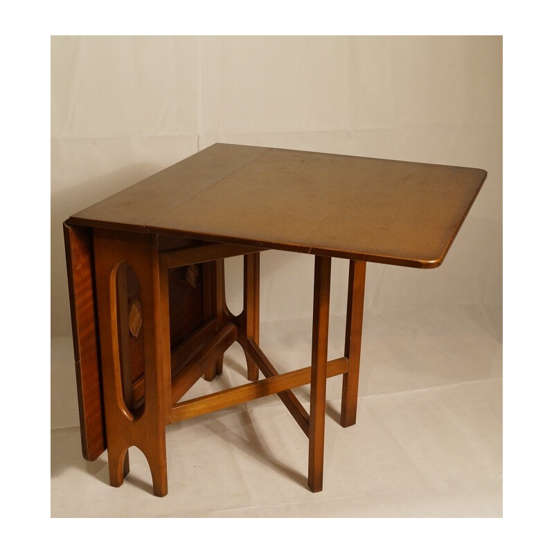 Scandinavian folding side table in teak - 1960s