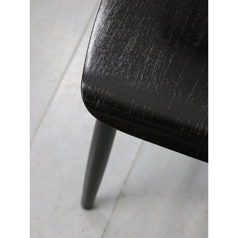 Paire de chaises vintage Black Fanett d'Ilmari Tapiovaara