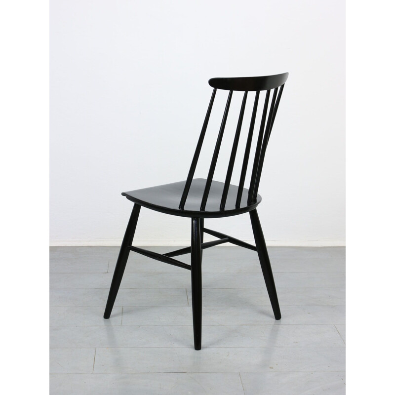 Pair of vintage Black Fanett chair by Ilmari Tapiovaara