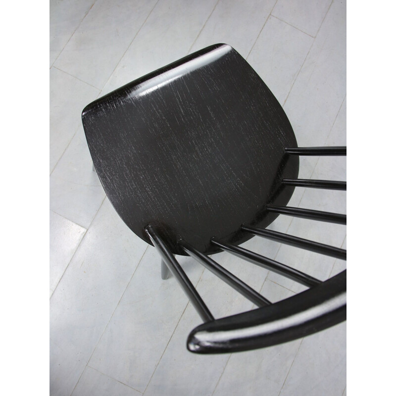 Pair of vintage Black Fanett chair by Ilmari Tapiovaara