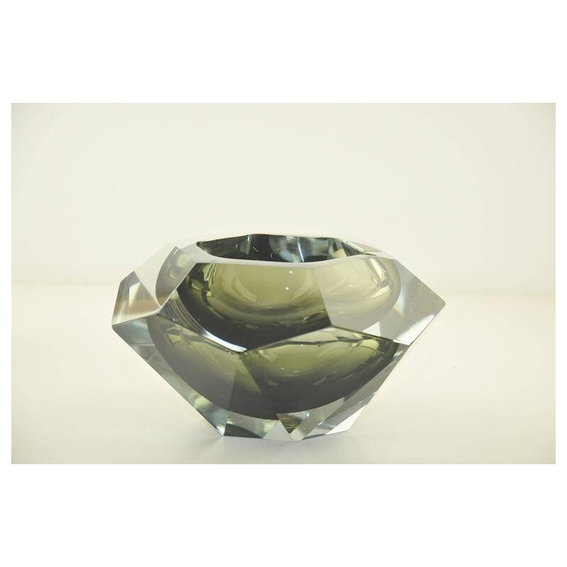 Cendrier italien en cristal de verre - 1950