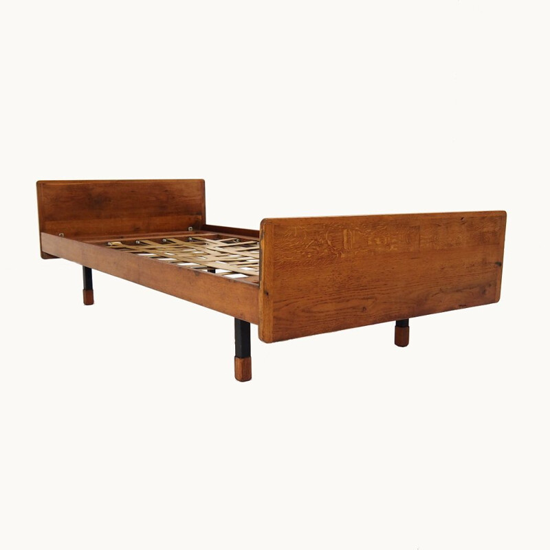 Vintage Constructivist daybed Jean Prouvé 1940s