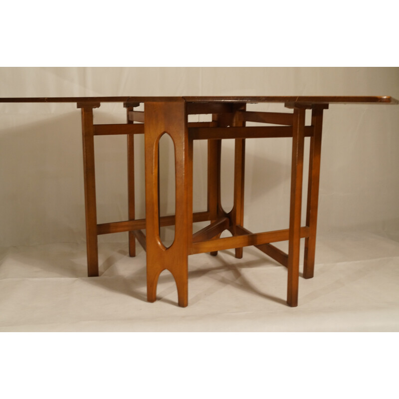 Scandinavian folding side table in teak - 1960s