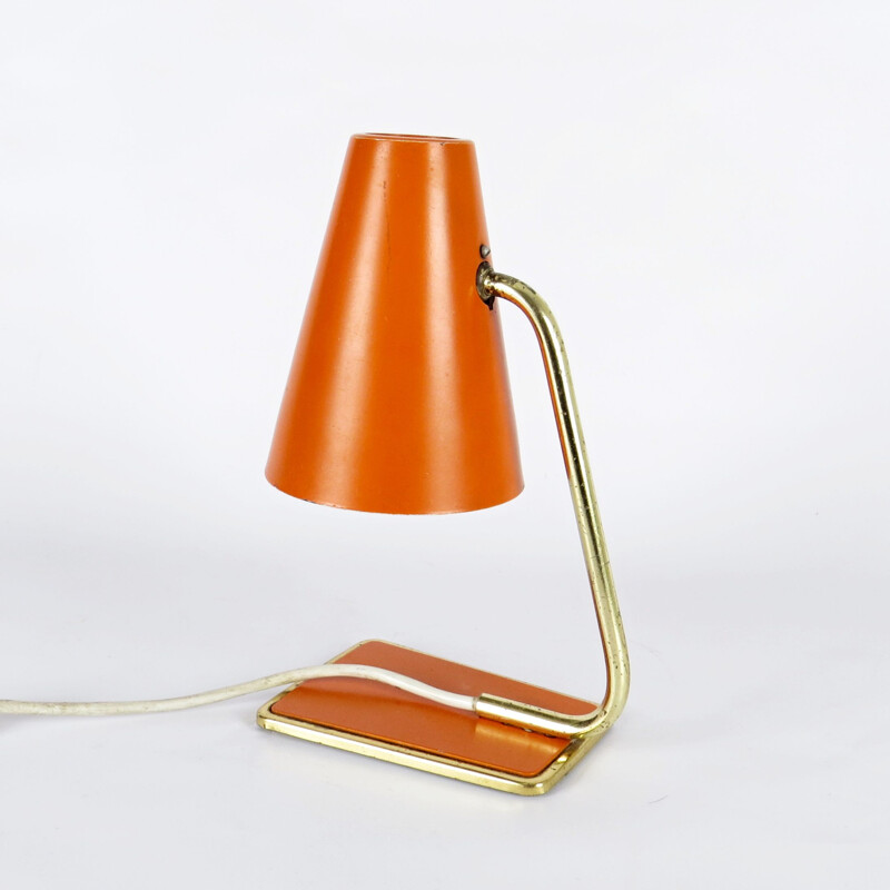 Vintage-Tischlampe orange