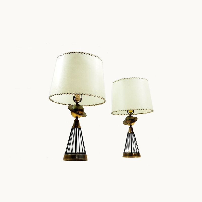 Pair of vintage table lights, USA 1940s