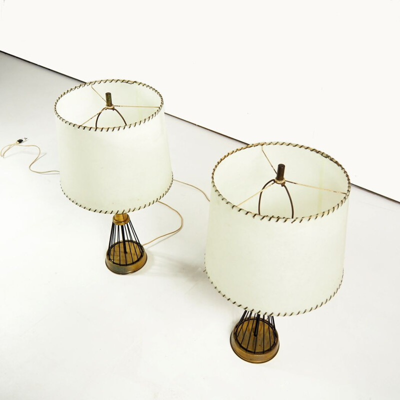 Pair of vintage table lights, USA 1940s