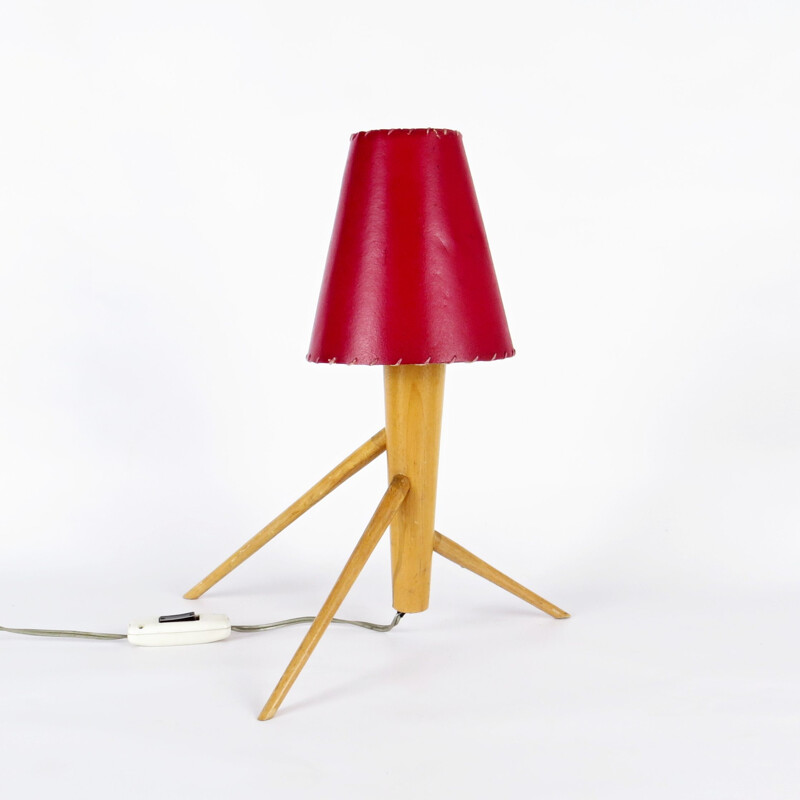 Lampe de table vintage rouge