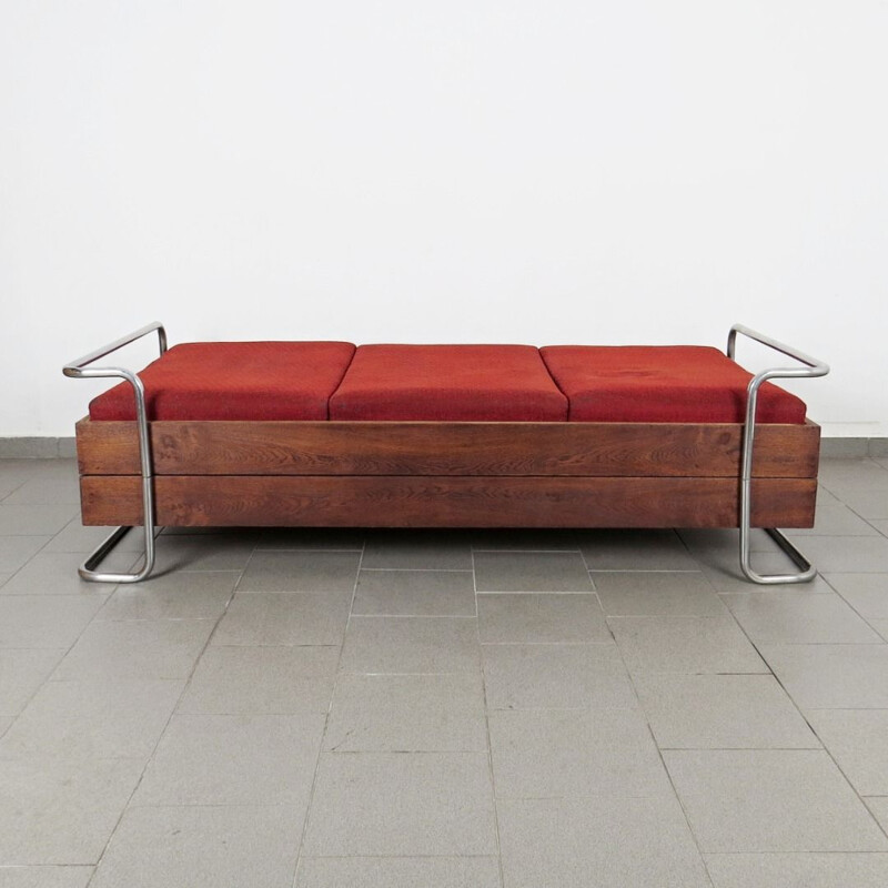 Vintage Tubular folding Daybed by Ladislav Žák & Hynek Gottwald